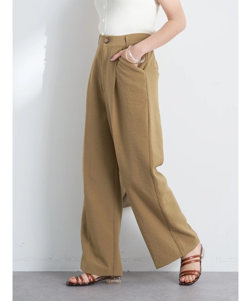 earth music&ecology(アースミュージックアンドエコロジー)の「ストレートワイドパンツ(その他パンツ・レディース・テラコッタ/オリーブ/ライトベージュ・S/M)」の15枚目の写真