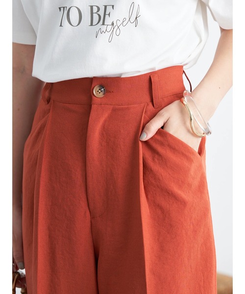 earth music&ecology(アースミュージックアンドエコロジー)の「ストレートワイドパンツ(その他パンツ・レディース・テラコッタ/オリーブ/ライトベージュ・S/M)」の18枚目の写真