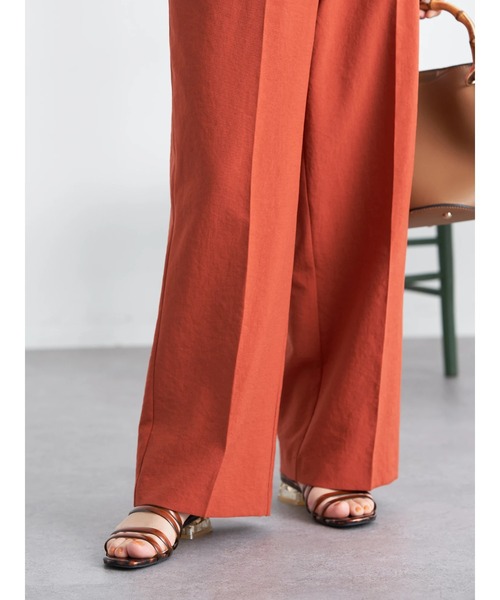 earth music&ecology(アースミュージックアンドエコロジー)の「ストレートワイドパンツ(その他パンツ・レディース・テラコッタ/オリーブ/ライトベージュ・S/M)」の20枚目の写真