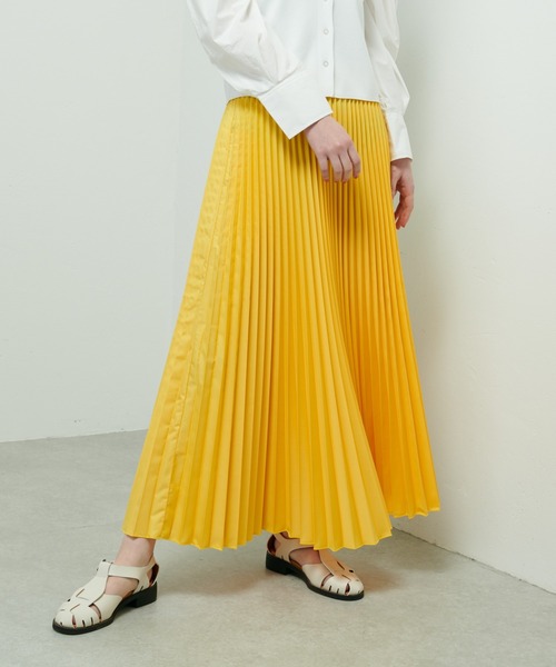 Lui's（ルイス）の「撥水アコーディオンプリーツスカート（スカート・レディース・グリーン/ブラック/イエロー・FREE）」の3枚目の写真