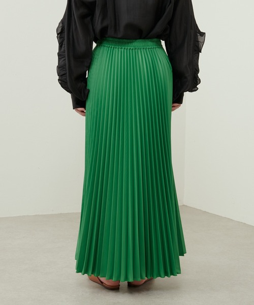 Lui's（ルイス）の「撥水アコーディオンプリーツスカート（スカート・レディース・グリーン/ブラック/イエロー・FREE）」の8枚目の写真