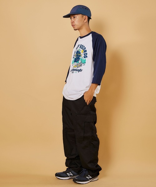 SUB POP(サブポップ)の「3/4 BASEBALL TEE "BIG LEAGUE"/ 3/4 ベースボール T "ビッグ リーグ”(Tシャツ/カットソー・メンズ・ホワイト×ネイビー・MEDIUM/LARGE/X-LARGE)」の4枚目の写真