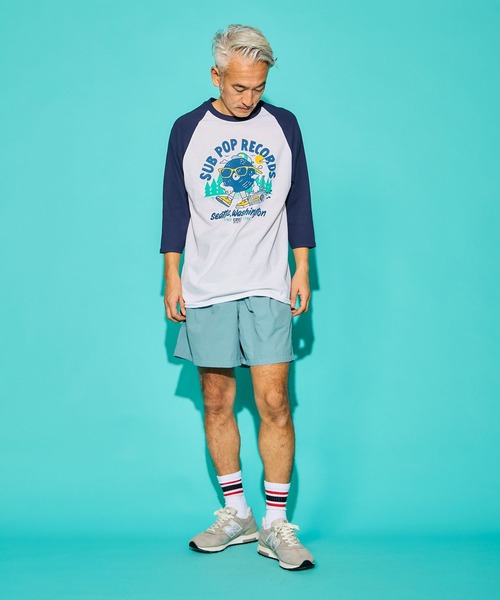 SUB POP(サブポップ)の「3/4 BASEBALL TEE "BIG LEAGUE"/ 3/4 ベースボール T "ビッグ リーグ”(Tシャツ/カットソー・メンズ・ホワイト×ネイビー・MEDIUM/LARGE/X-LARGE)」の12枚目の写真