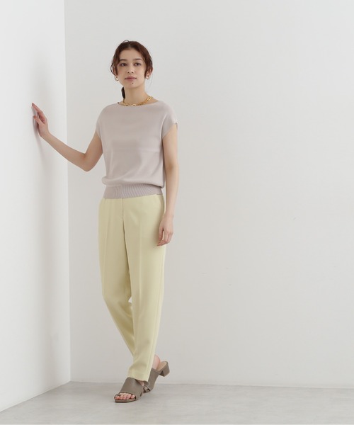 NATURAL BEAUTY BASIC(ナチュラルビューティーベーシック)の「総針ボートネックニット(ニット/セーター・レディース・ブラック/ベージュ/ピンク/オレンジ・MEDIUM)」の15枚目の写真