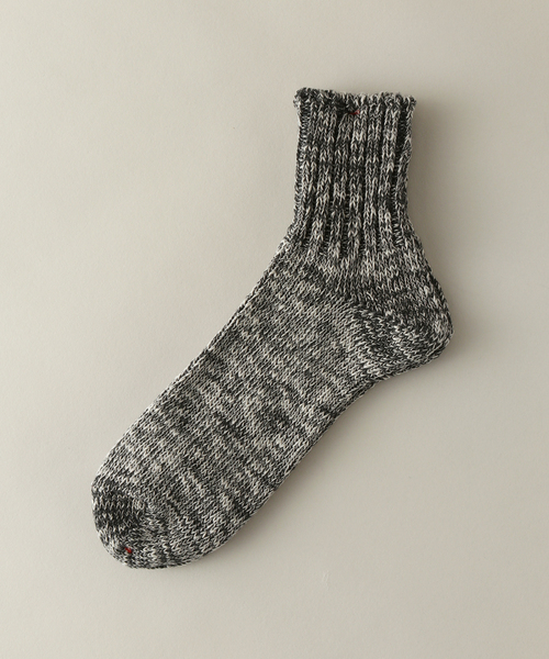 JOURNAL STANDARD J.S HOMESTEAD（ジャーナルスタンダードホームステッド）の「【j.s.homestead】リネンミックス スラブクオーターソックス（ソックス/靴下・メンズ・カーキ/アイボリー/コバルトブルー/スミクロ・FREE）」の3枚目の写真