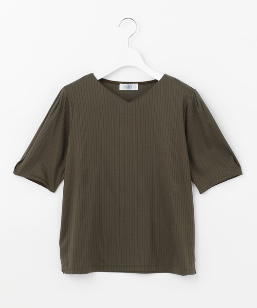 J.PRESS(ジェイプレス)の「コットンリブジャージー カットソー(Tシャツ/カットソー・レディース・ライトグレー系/カーキ系/ホワイト系/ネイビー系・T13/T15)」の10枚目の写真