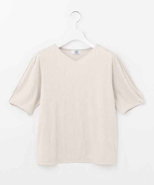 J.PRESS(ジェイプレス)の「コットンリブジャージー カットソー(Tシャツ/カットソー・レディース・ライトグレー系/カーキ系/ホワイト系/ネイビー系・T13/T15)」の12枚目の写真