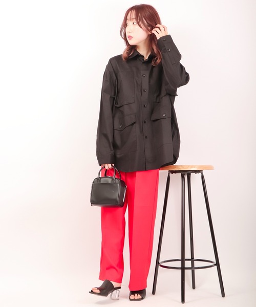 Revo.(レボ)の「Revo. 4ポケット ルーズシルエット長袖シャツ(シャツ/ブラウス・メンズ・ブラック/オリーブ/ホワイト・1/2)」の20枚目の写真