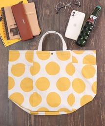 naturalistic レトロドット&チェック インド キャンバストート
