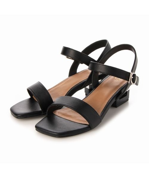 Fin（フィン）の「スクエアトゥデザインヒールストラップサンダル【低反発スポンジ入り】（サンダル・レディース・アイボリー/グリーン/ブラック/シルバー/ベージュ・22.5cm/24.5cm/23.5cm/24cm/23cm/25cm）」の17枚目の写真