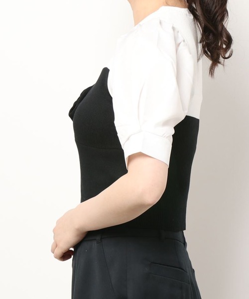 ibeul_（イベール）の「パフスリーブビスチェドッキングトップス（Tシャツ/カットソー・レディース・ブラック・FREE）」の7枚目の写真