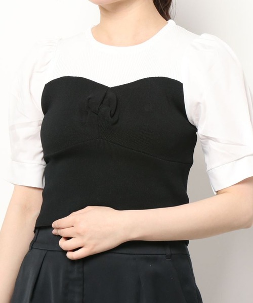 ibeul_（イベール）の「パフスリーブビスチェドッキングトップス（Tシャツ/カットソー・レディース・ブラック・FREE）」の13枚目の写真