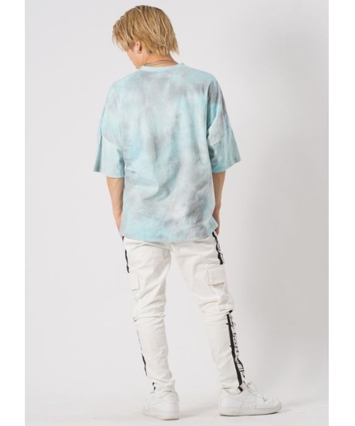RE730(アールイーセブンサーティー)の「RE730 タイダイ染めが決め手のルーズシルエットTシャツ(Tシャツ/カットソー・メンズ・グレー/グリーン/ブルー・MEDIUM/LARGE/X-LARGE)」の7枚目の写真
