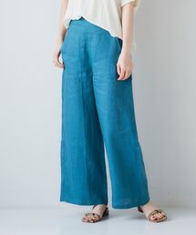 le.coeur blanc | 麻ワイドクロップドパンツ(その他パンツ)
