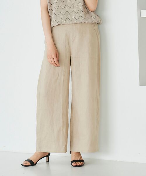 le.coeur blanc（ルクールブラン）の「麻ワイドクロップドパンツ（その他パンツ・レディース・ベージュ/グリーン/カーキオリーブ/ブルー・36/38）」の14枚目の写真