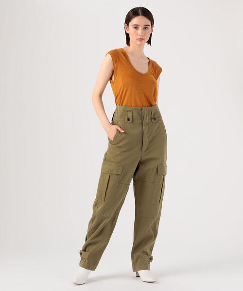 ISABEL MARANT（イザベルマラン）の「ISABEL MARANT ETOILE GEENA コットン カーゴパンツ（カーゴパンツ・レディース・カーキ・36/34）」の2枚目の写真