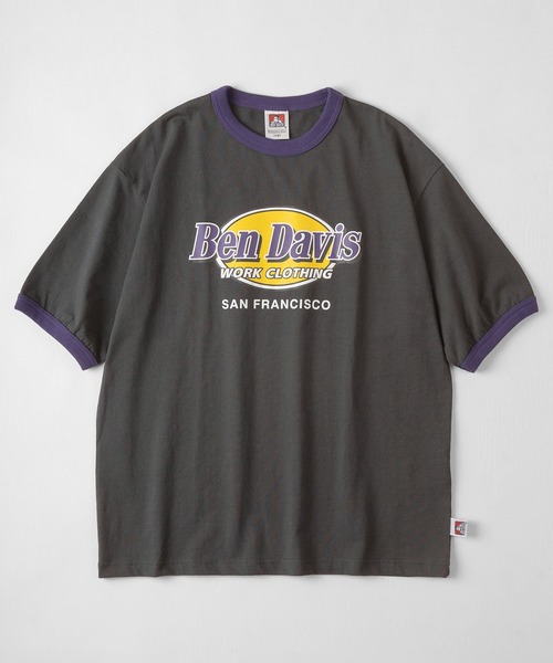 BEN DAVIS(ベンデイビス)の「【BEN DAVIS/ベンデイビス】ショップロゴ オーバルロゴTシャツ/ビッグシルエット/リンガーT(Tシャツ/カットソー・レディース・グレー系その他/ホワイト/アッシュグレー/グリーン/チャコールグレー・M/L/XL)」の18枚目の写真