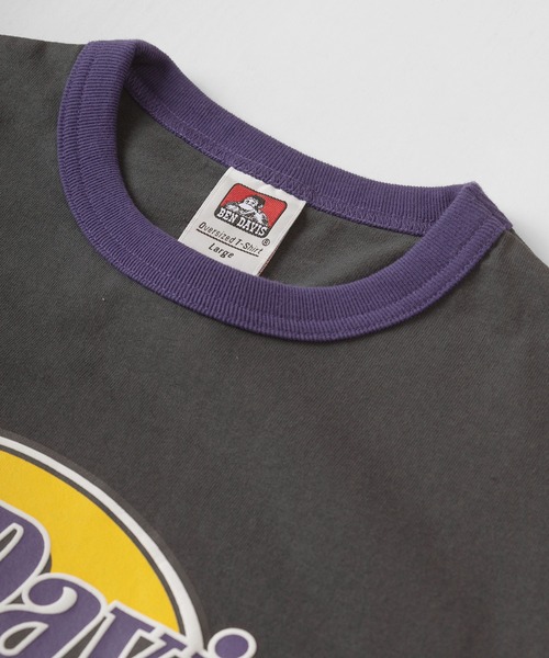 BEN DAVIS(ベンデイビス)の「【BEN DAVIS/ベンデイビス】ショップロゴ オーバルロゴTシャツ/ビッグシルエット/リンガーT(Tシャツ/カットソー・レディース・グレー系その他/ホワイト/アッシュグレー/グリーン/チャコールグレー・M/L/XL)」の12枚目の写真