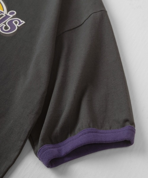 BEN DAVIS(ベンデイビス)の「【BEN DAVIS/ベンデイビス】ショップロゴ オーバルロゴTシャツ/ビッグシルエット/リンガーT(Tシャツ/カットソー・レディース・グレー系その他/ホワイト/アッシュグレー/グリーン/チャコールグレー・M/L/XL)」の14枚目の写真