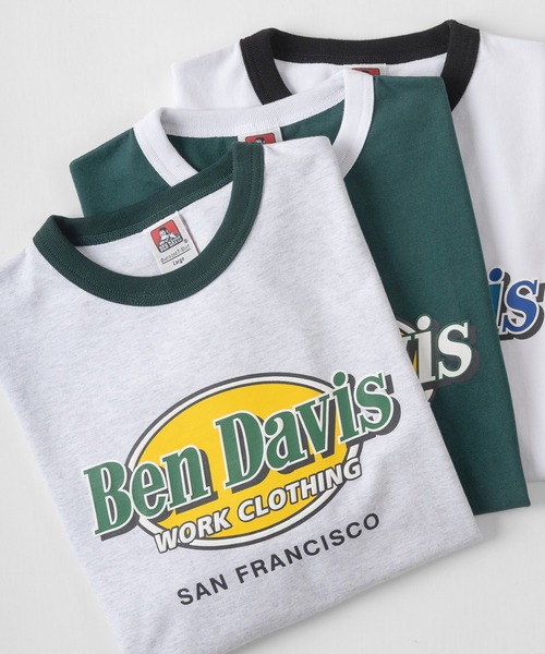 BEN DAVIS(ベンデイビス)の「【BEN DAVIS/ベンデイビス】ショップロゴ オーバルロゴTシャツ/ビッグシルエット/リンガーT(Tシャツ/カットソー・レディース・グレー系その他/ホワイト/アッシュグレー/グリーン/チャコールグレー・M/L/XL)」の17枚目の写真