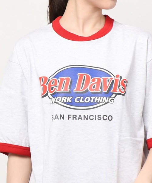 BEN DAVIS(ベンデイビス)の「【BEN DAVIS/ベンデイビス】ショップロゴ オーバルロゴTシャツ/ビッグシルエット/リンガーT(Tシャツ/カットソー・レディース・グレー系その他/ホワイト/アッシュグレー/グリーン/チャコールグレー・M/L/XL)」の21枚目の写真