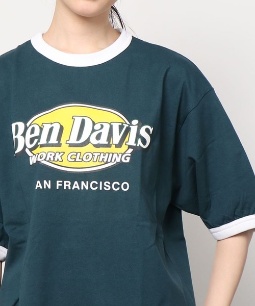 BEN DAVIS(ベンデイビス)の「【BEN DAVIS/ベンデイビス】ショップロゴ オーバルロゴTシャツ/ビッグシルエット/リンガーT(Tシャツ/カットソー・レディース・グレー系その他/ホワイト/アッシュグレー/グリーン/チャコールグレー・M/L/XL)」の15枚目の写真