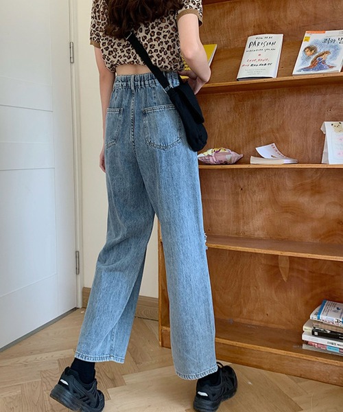 meJane(ミージェーン)の「ルーズボーイズダメージデニムパンツ【ZOZOTOWN限定】(デニムパンツ・レディース・ブルー・S/M/L)」の6枚目の写真