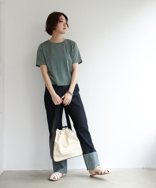 notch.(ノッチ)の「ラメ半袖Tシャツ(Tシャツ/カットソー・レディース・ブラック/グレー・M)」の3枚目の写真