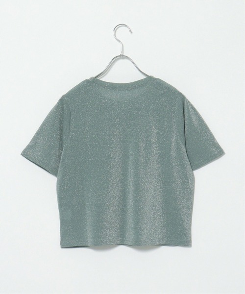 notch.(ノッチ)の「ラメ半袖Tシャツ(Tシャツ/カットソー・レディース・ブラック/グレー・M)」の12枚目の写真