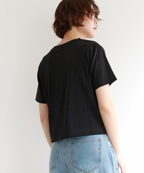 notch.(ノッチ)の「ラメ半袖Tシャツ(Tシャツ/カットソー・レディース・ブラック/グレー・M)」の7枚目の写真