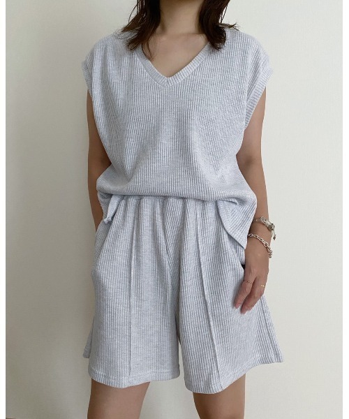 AMAIL（アマイル）の「Sky peace setup（タンクトップ・レディース・ブラック/ブルー/グレー・FREE）」の3枚目の写真