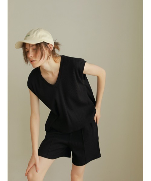 AMAIL（アマイル）の「Sky peace setup（タンクトップ・レディース・ブラック/ブルー/グレー・FREE）」の2枚目の写真