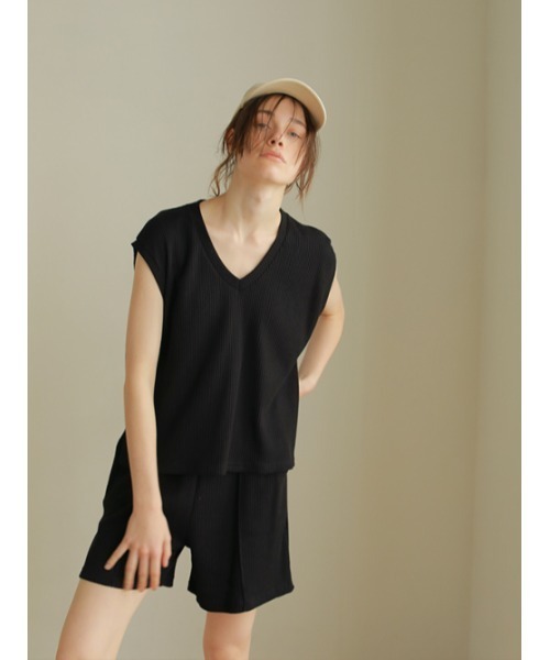 AMAIL（アマイル）の「Sky peace setup（タンクトップ・レディース・ブラック/ブルー/グレー・FREE）」の5枚目の写真