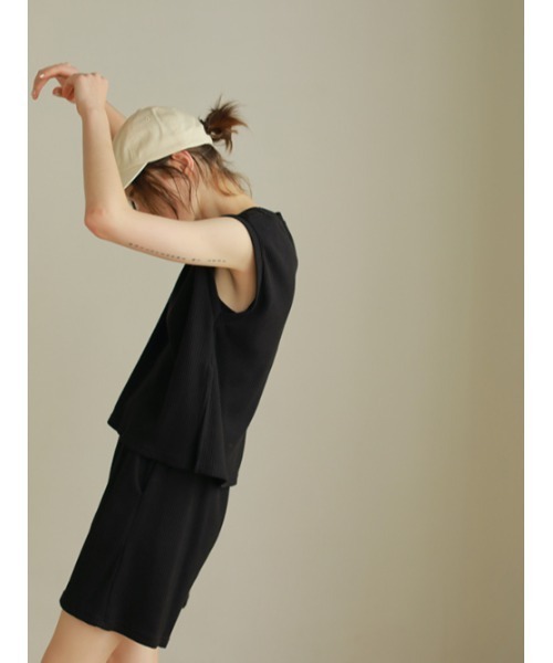 AMAIL（アマイル）の「Sky peace setup（タンクトップ・レディース・ブラック/ブルー/グレー・FREE）」の6枚目の写真