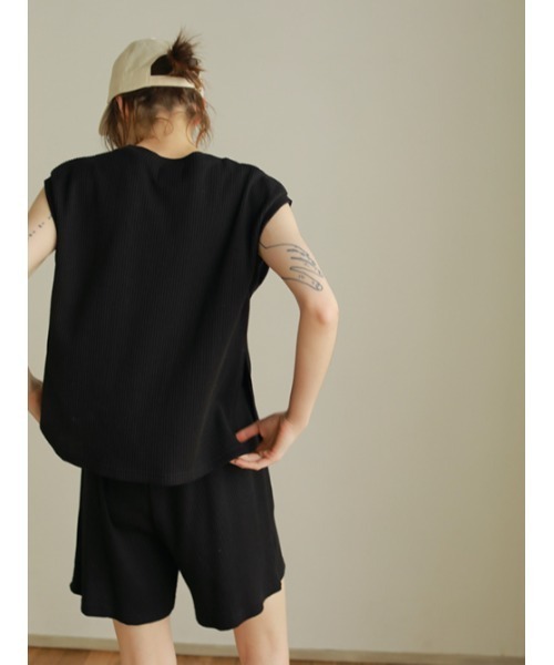 AMAIL（アマイル）の「Sky peace setup（タンクトップ・レディース・ブラック/ブルー/グレー・FREE）」の7枚目の写真