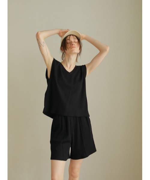 AMAIL（アマイル）の「Sky peace setup（タンクトップ・レディース・ブラック/ブルー/グレー・FREE）」の8枚目の写真