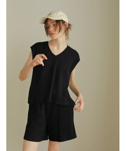 AMAIL（アマイル）の「Sky peace setup（タンクトップ・レディース・ブラック/ブルー/グレー・FREE）」の9枚目の写真