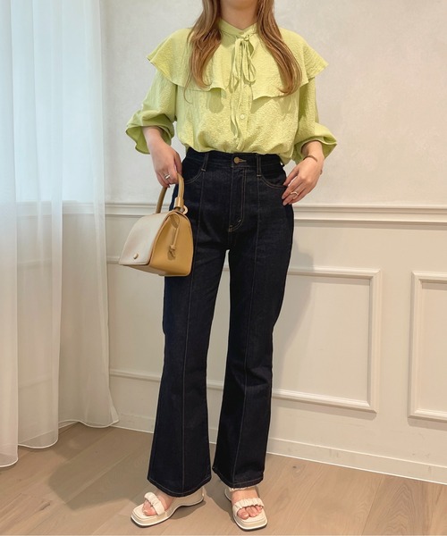 apres jour（アプレジュール）の「キャンディースリーブラッフルブラウス【ZOZOTOWN限定アイテム】（シャツ/ブラウス・レディース・グリーン/ライトイエロー/オフホワイト・フリー/X-LARGE）」の16枚目の写真