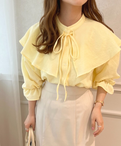 apres jour（アプレジュール）の「キャンディースリーブラッフルブラウス【ZOZOTOWN限定アイテム】（シャツ/ブラウス・レディース・グリーン/ライトイエロー/オフホワイト・フリー/X-LARGE）」の19枚目の写真