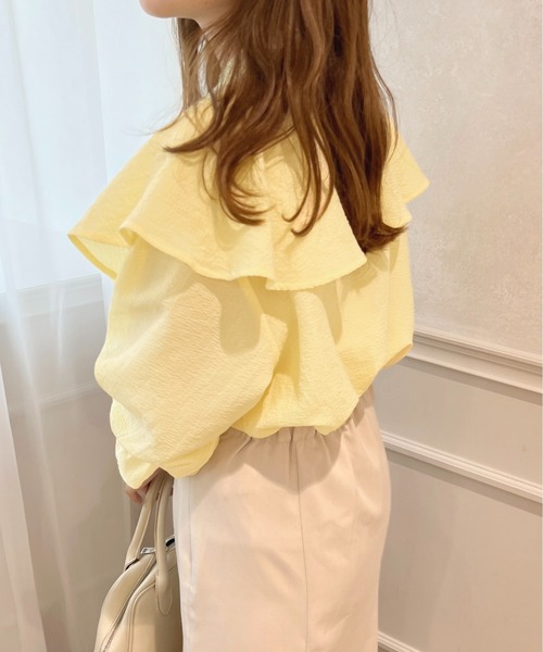 apres jour（アプレジュール）の「キャンディースリーブラッフルブラウス【ZOZOTOWN限定アイテム】（シャツ/ブラウス・レディース・グリーン/ライトイエロー/オフホワイト・フリー/X-LARGE）」の21枚目の写真