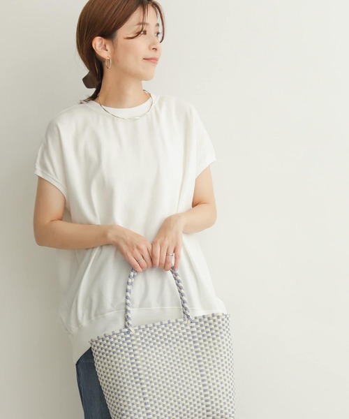 URBAN RESEARCH DOORS（アーバンリサーチドアーズ）の「ルーズフレンチスリーブプルオーバー（Tシャツ/カットソー・レディース・チャコールグレー/パープル/オフホワイト/グリーン・MEDIUM）」の11枚目の写真