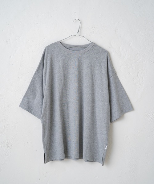 WHIMSIC（ウィムジック）の「【WHIMSIC】ヘビーウェイトオーバーサイズTシャツ（Tシャツ/カットソー・レディース・ブラック/パープル/グレー/ピンク/グリーン・FREE）」の3枚目の写真