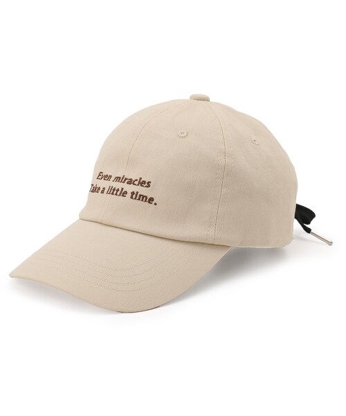 PINK-latte（ピンクラテ）の「◆バックレースアップキャップ（キャップ・キッズ・ブラック/ベージュ/ピンク・00）」の3枚目の写真