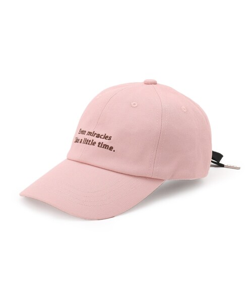 PINK-latte（ピンクラテ）の「◆バックレースアップキャップ（キャップ・キッズ・ブラック/ベージュ/ピンク・00）」の1枚目の写真