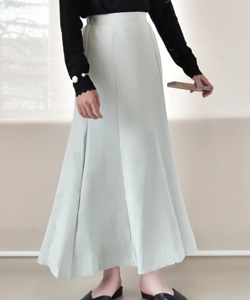 Coo+i（クーイ）の「マーメードスカート（スカート・レディース・ミント/オリーブ/ピンク/ベージュ/ブラック/ネイビー/モカ・L/M）」の6枚目の写真
