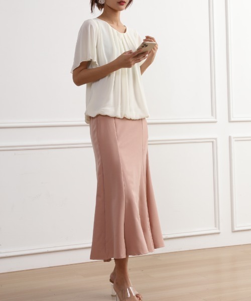 Coo+i（クーイ）の「マーメードスカート（スカート・レディース・ミント/オリーブ/ピンク/ベージュ/ブラック/ネイビー/モカ・L/M）」の8枚目の写真