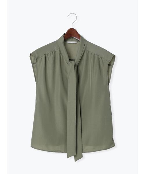 Te chichi TERRASSE（テチチテラス）の「ボウタイブラウス（シャツ/ブラウス・レディース・ブラック/オフホワイト/カーキ・ﾌﾘ-）」の3枚目の写真