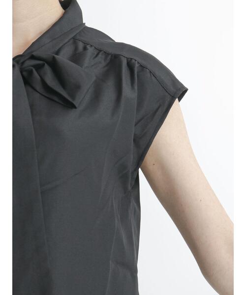 Te chichi TERRASSE（テチチテラス）の「ボウタイブラウス（シャツ/ブラウス・レディース・ブラック/オフホワイト/カーキ・ﾌﾘ-）」の13枚目の写真