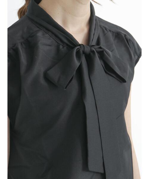 Te chichi TERRASSE（テチチテラス）の「ボウタイブラウス（シャツ/ブラウス・レディース・ブラック/オフホワイト/カーキ・ﾌﾘ-）」の12枚目の写真