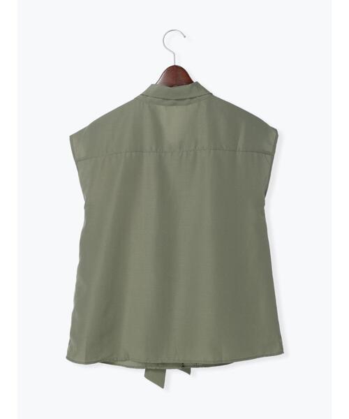 Te chichi TERRASSE（テチチテラス）の「ボウタイブラウス（シャツ/ブラウス・レディース・ブラック/オフホワイト/カーキ・ﾌﾘ-）」の9枚目の写真